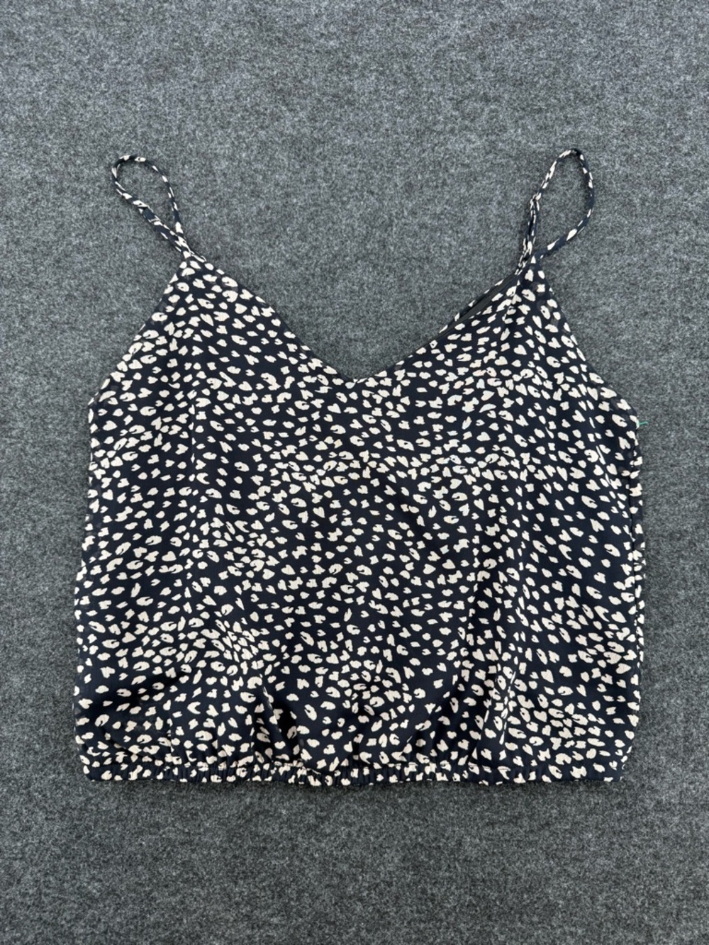 nine britton Black Cami with Cream Spot Print